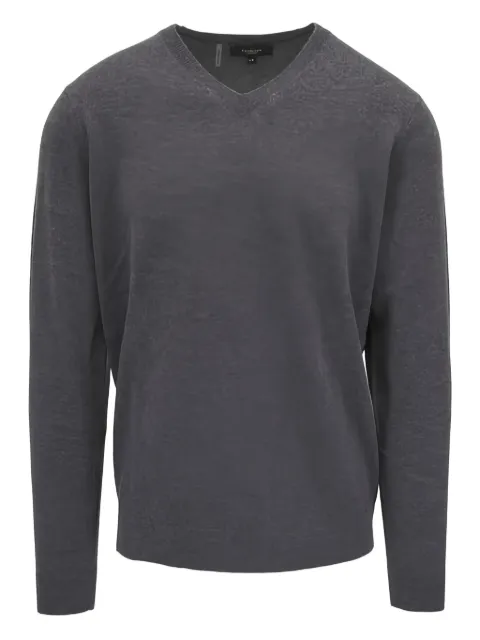 Kinross Cashmere V-neck sweater Grey MFSC5129FLANNEL