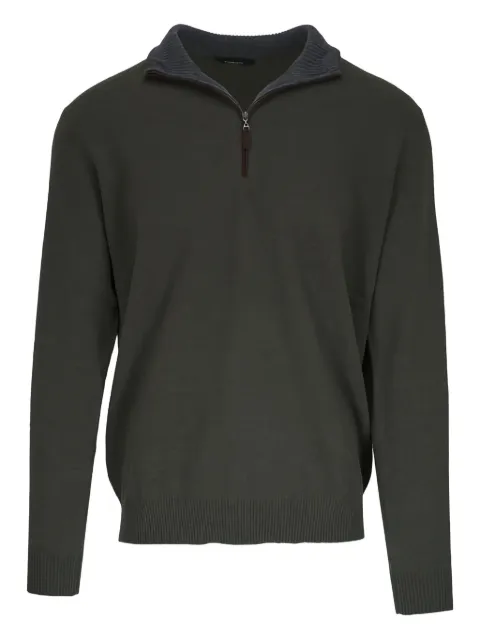Kinross Cashmere half-zip sweater Green MFSC5100