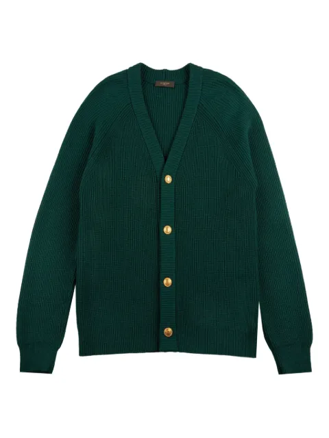 Zanone V-neck button cardigan Green 810236ZN235