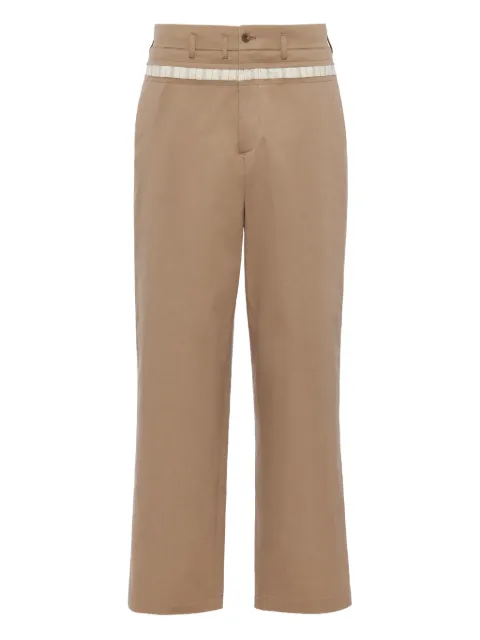 Maison Margiela waxed cotton wide-leg trousers Brown S50KA0707M35699