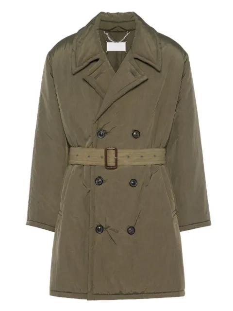 Maison Margiela Belted double-breasted coat Green S67AM0108M35579