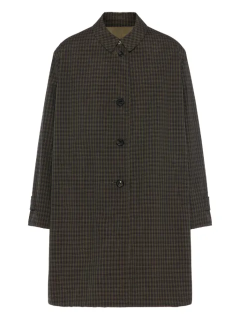 Maison Margiela buttoned check trench coat Brown S50AH0142MTN145