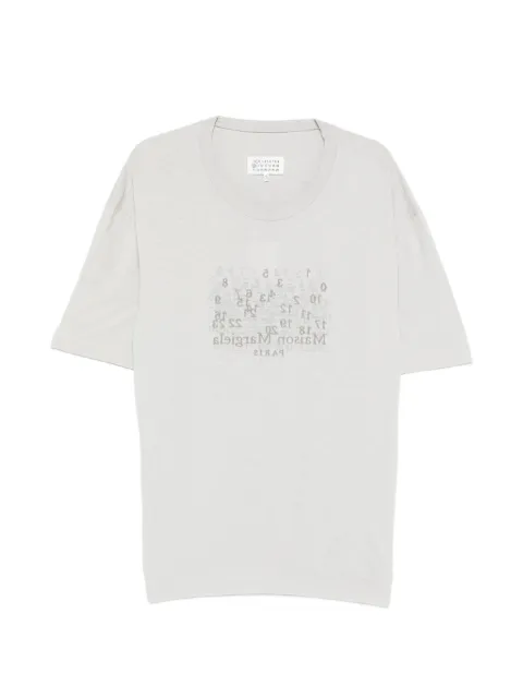 Maison Margiela logo-embroidered T-Shirt Grey S50GC0730M20164