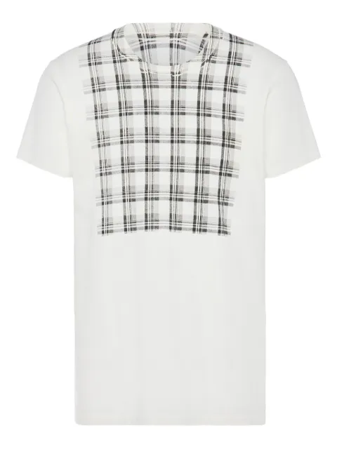 Maison Margiela cotton T-shirt with check panel White S50GC0727S24575