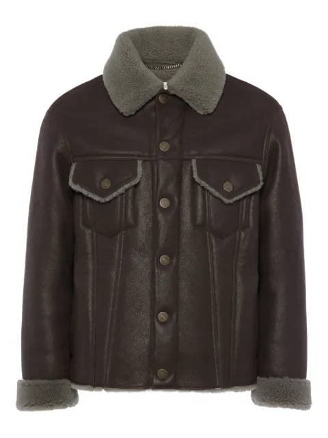 Maison Margiela fur-collar jacket Brown S50AM0659SY1399