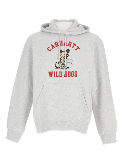 Carhartt WIP Wild Dogs drawstring hoodie Grey I035625