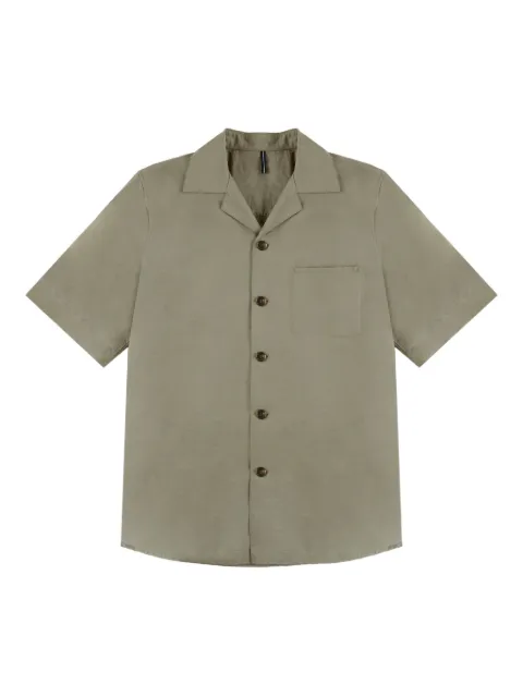 Incotex camp-collar short-sleeves shirt Green 63I62790455