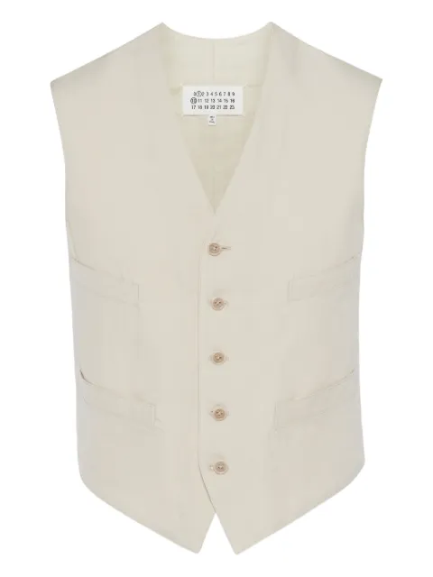 Maison Margiela Cotton silk gilet Neutrals S50FB0117M35758