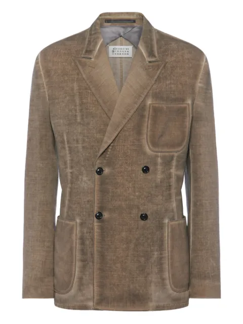 Maison Margiela double-breasted wool jacket Brown S50BN0550M35686