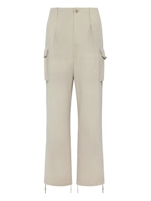 Maison Margiela cotton-blend cargo trousers Neutrals S50KA0708M35685