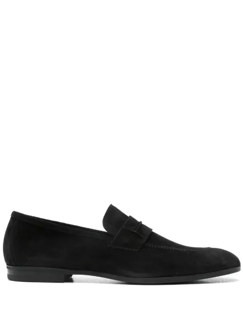 TOM FORD penny-strap suede loafers Black J1610LCL216N