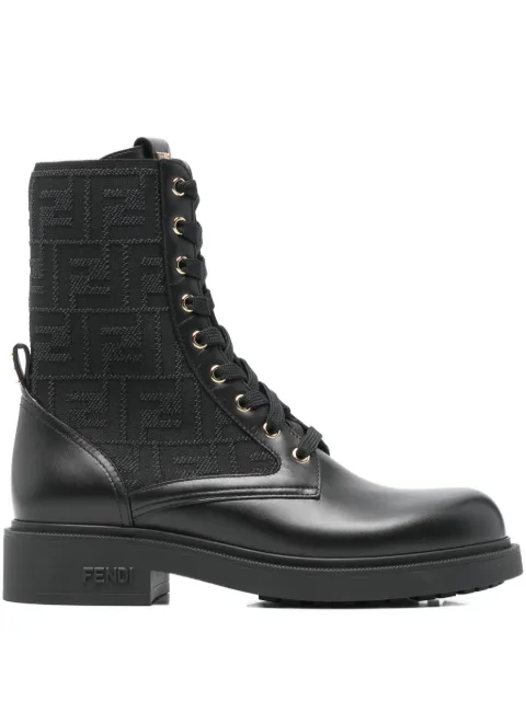 FENDI Filo logo stretch ankle boot Black 8T8857A379
