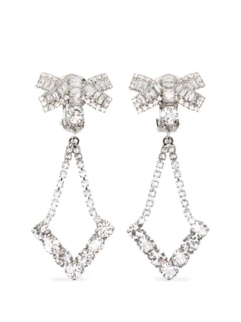 Alessandra Rich bow-pendant earrings Silver FABA3316J0004
