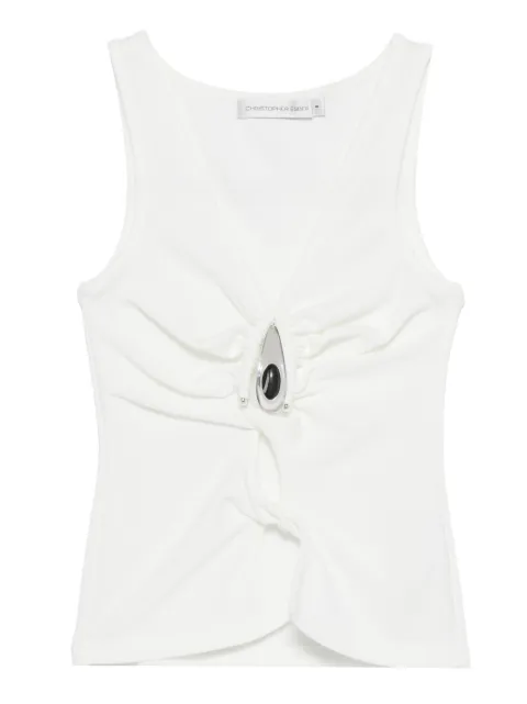 Christopher Esber crystal-pendant tank top White 25041333