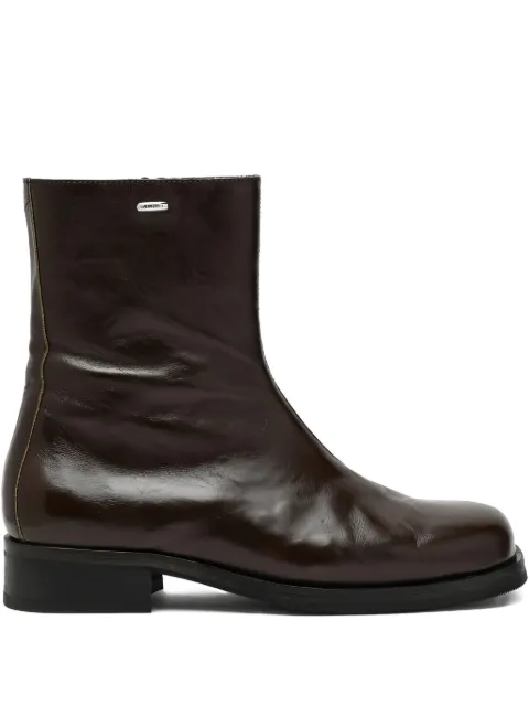 OUR LEGACY Camion zip-detail leather boots Brown A3207COLE