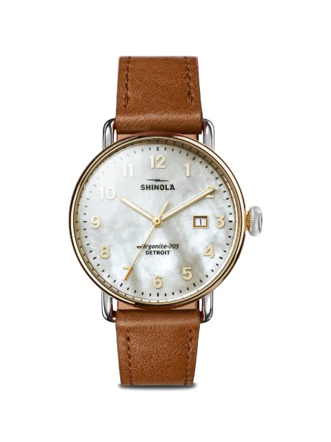 Shinola Canfield 38mm watch White S0120315244