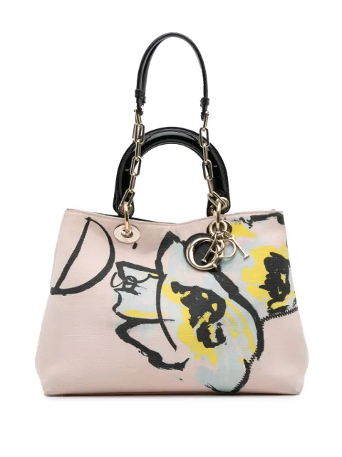 Christian Dior Pre-Owned 2014 Limited Edition Medium Canvas Floral Printed Diorissimo satchel Pink DAC6SJQJOI36E3OY