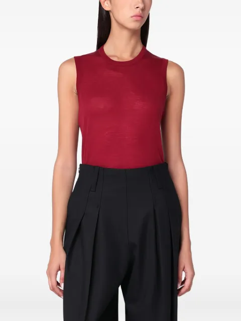 6397 sleeveless top Red NSW667WO