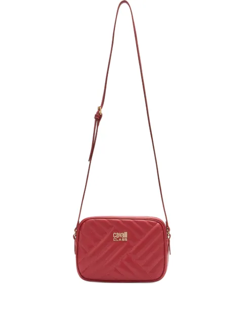 Roberto Cavalli quilted logo shoulder bag Red SXB00EAB076