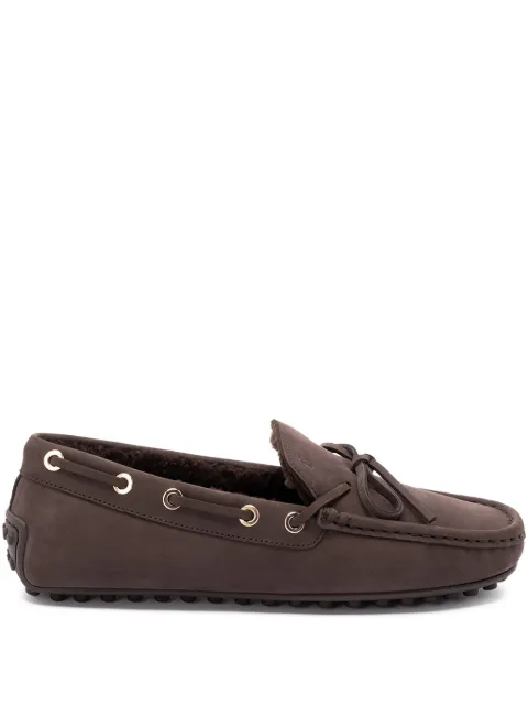 Tod's City Gommino tie-detail leather loafers Brown XXW10L0JR20UFQ
