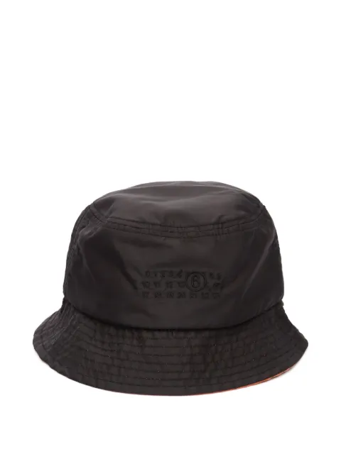 MM6 Maison Margiela embroidered bucket hat Black SH0TC0011M35794