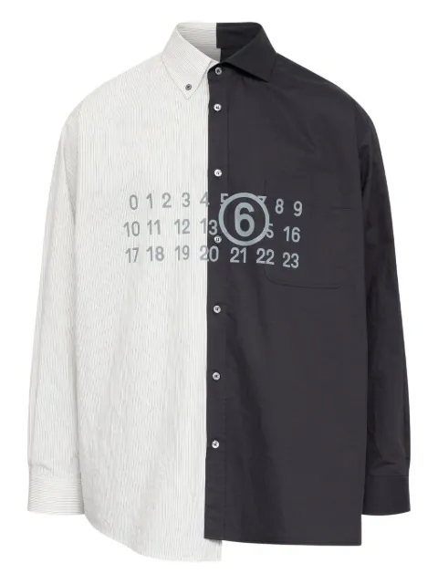 MM6 Maison Margiela two-tone cotton poplin shirt White SH0DT0025MTN136