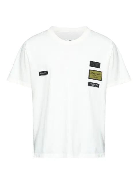 MM6 Maison Margiela label patch T-shirt Neutrals SH0GC0069S24311