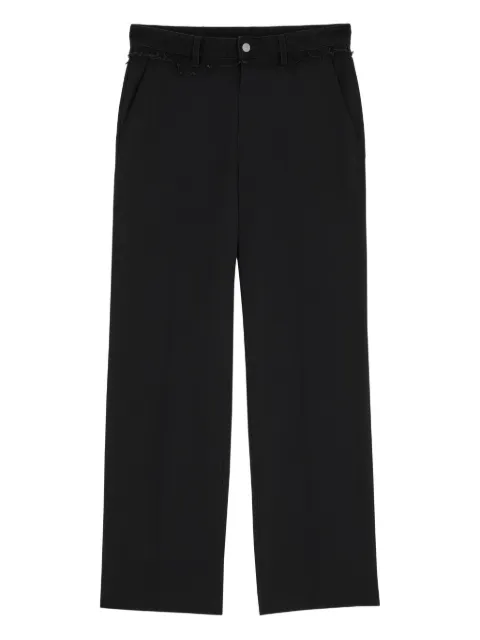 MM6 Maison Margiela frayed-waistband trousers Black SH0KA0062MTN133