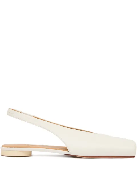 MM6 Maison Margiela square-toe slingback flat pumps White S59WX0079P3628