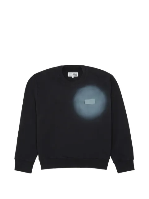 MM6 Maison Margiela logo-patch spray-effect sweatshirt Black SH0GU0037M25013900