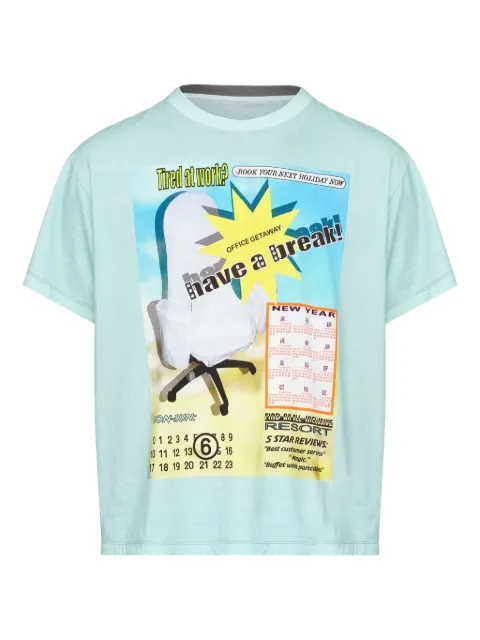 MM6 Maison Margiela crew-neck T-shirt Blue SH0GC0065M20181