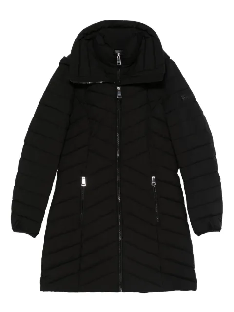 DKNY zip-up quilted parka coat Black DLEMPN46