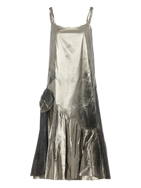 Maison Margiela foiled midi dress Grey S51DD0052M35755
