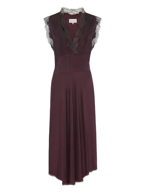 Maison Margiela silk midi dress Purple S51DD0061M35798