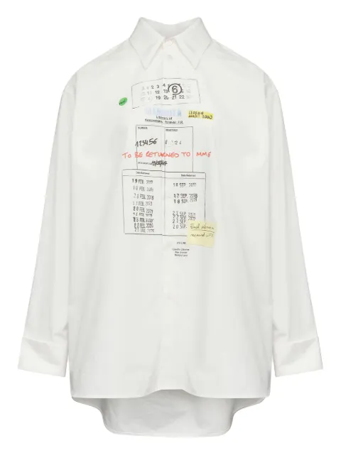 MM6 Maison Margiela graphic-print shirt White S52DL0237M35480