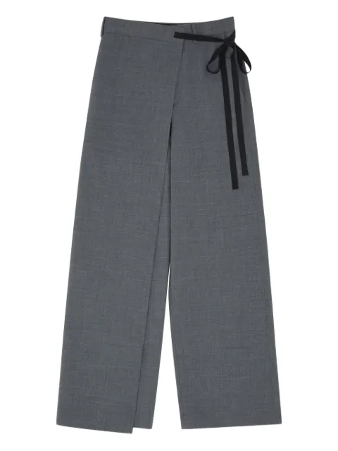 MM6 Maison Margiela tie-detail tailored trousers Grey S52KA0518M35733