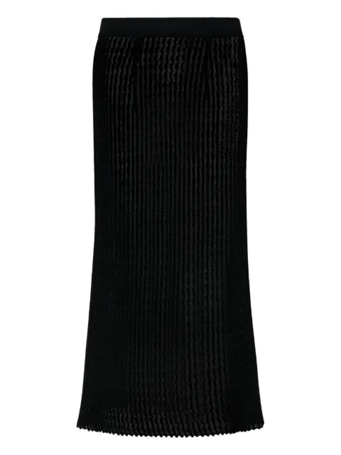 Maison Margiela ribbed-knit midi skirt Black S51ME0060M13240