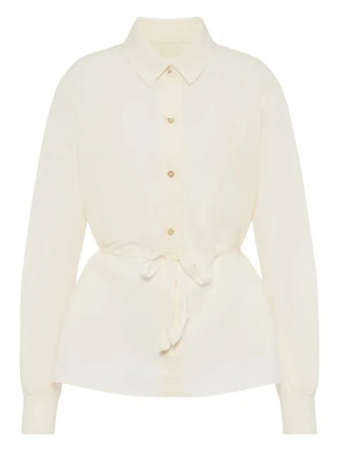 Maison Margiela belted long-sleeve shirt Neutrals S51DT0029M35750