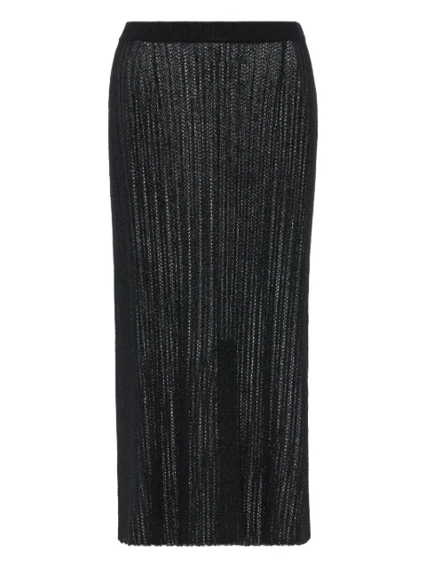 Maison Margiela ribbed knit midi skirt Black S51ME0059M13237