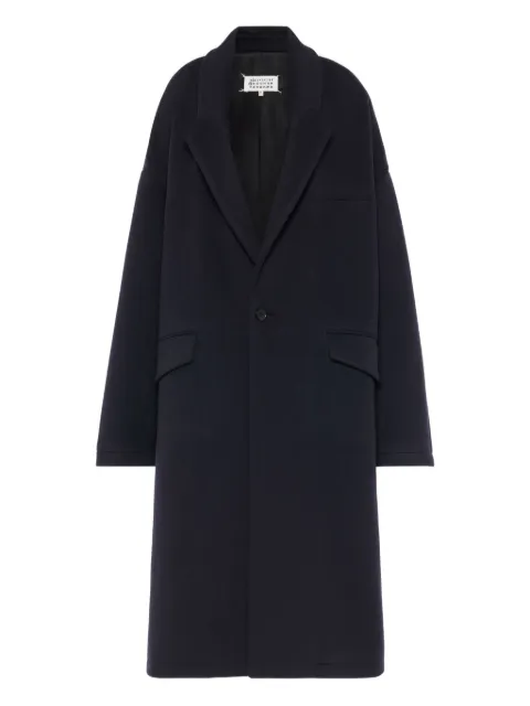 Maison Margiela pocket single-breasted coat Blue S51AA0366M35664