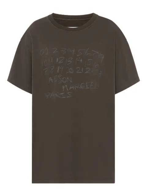 Maison Margiela Numerical cotton T-shirt Brown S51GC0544S24575
