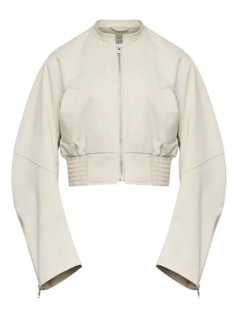 MM6 Maison Margiela cropped bomber jacket Neutrals S52AM0343M35729