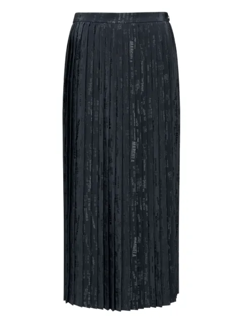 MM6 Maison Margiela pleated print skirt Black S52MA0199M35737