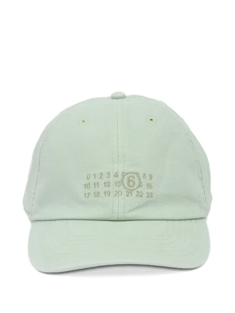 MM6 Maison Margiela embroidered baseball cap Green SH0TC0008M35346