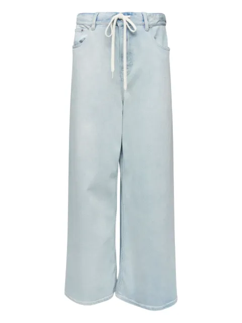 MM6 Maison Margiela five pocket drawstring trousers Blue S52LA0262M30056