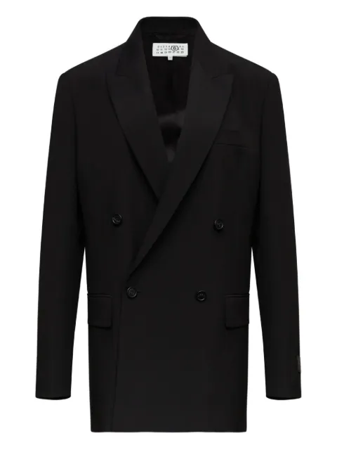 MM6 Maison Margiela double-breasted jacket Black S52BN0144M35436