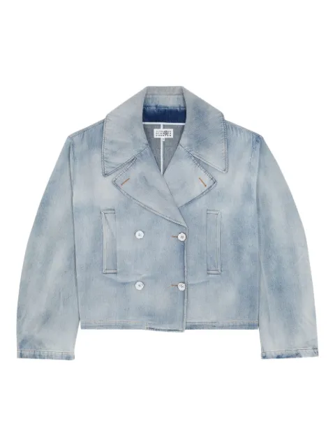 MM6 Maison Margiela buttoned-up cotton jacket Blue S52AM0357M30055
