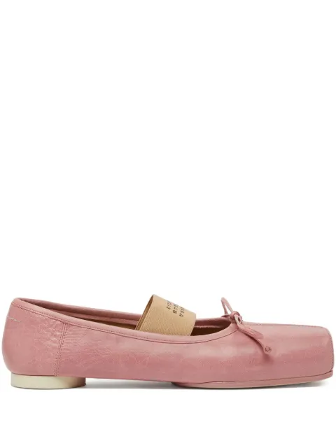 MM6 Maison Margiela square-toe bow ballet flats Pink S59WZ0103P7561
