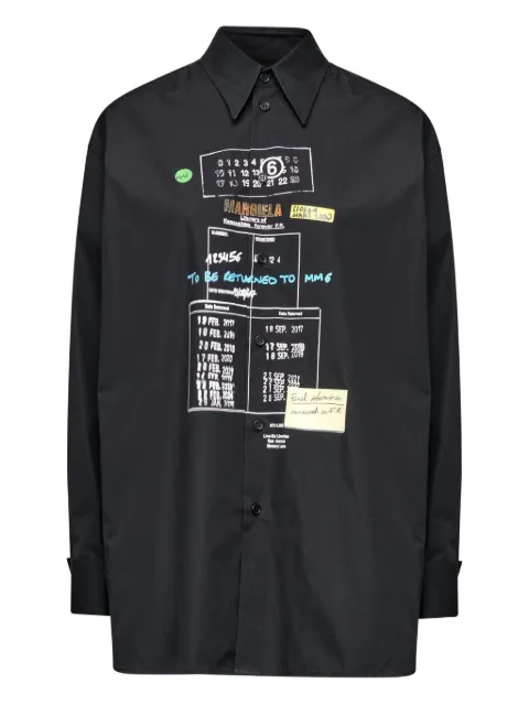 MM6 Maison Margiela graphic print shirt Black S52DL0237M35480