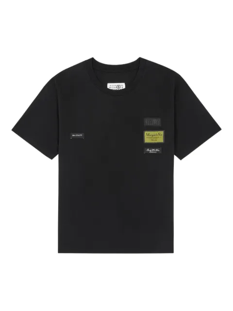 MM6 Maison Margiela round-neck patch-detail T-shirt Black SH0GC0069S24311900